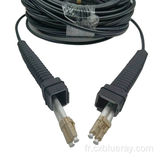 Connecteur à fibre optique, câble blindé, câble